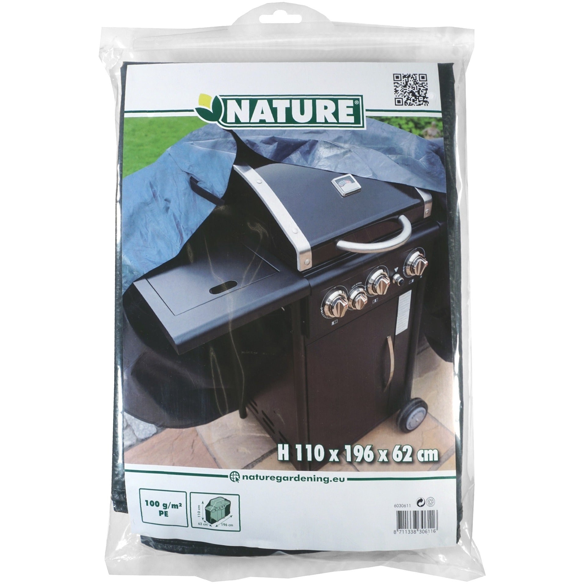 Nature beschermhoes voor gasbarbecue afdekking (zwart, 6030611)