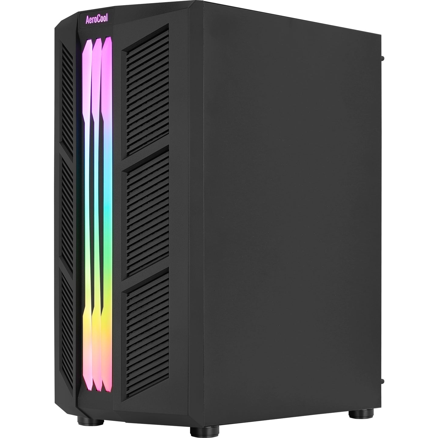 Aerocool prime v2 midi tower behuizing (zwart | 2x usb-a | rgb | window)