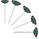 Wera 454 5 hf shk set 1 schroevendraaierset t-greep-schroevendraaier hex-plus met vasthoudfunctie (zwart groen, 5‑delig)