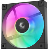 Deepcool fd12 argb case fans (zwart, 3 stuks, 120 x 120 x 25 mm, pwm, 3 stuks, 4-pins pwm fan-connector) - afbeelding 2