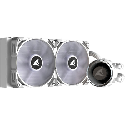 Sharkoon s80 rgb white waterkoeling (wit, 4-pins pwm fan-connector)