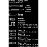 Wera 8100 sb 11 zyklop metalen ratelset, 3 8 gereedschapsset (zwart groen, 29-delig, volledig metalen ratel met vierkantaandrijving) - afbeelding 6