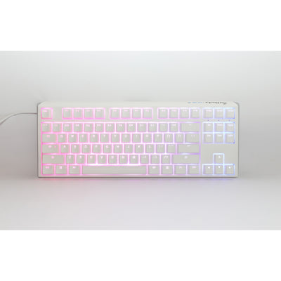 Ducky one 3 classic pure white tkl rgb mechanisch toetsenbord (wit, us lay-out (qwerty), cherry mx speed silver, 80% (tkl), rgb leds, double-shot pbt, hot-swappable, quack mechanics)