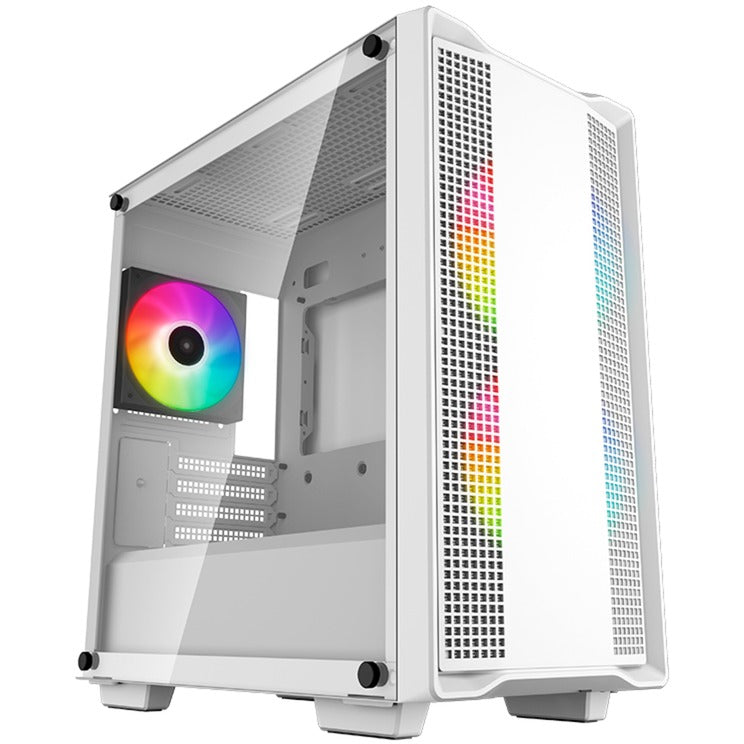 Deepcool cc360 argb midi tower behuizing (wit | 2x usb-a | rgb | tempered glass)