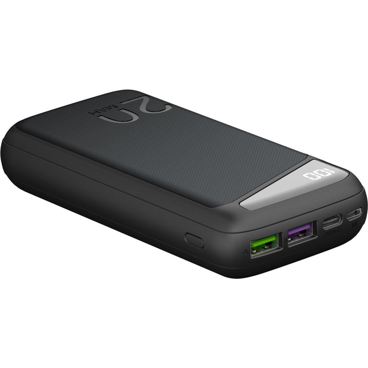 Goobay quick charge powerbank 20.000 mah - 74 wh (zwart, usb-c pd, qc 3.0)