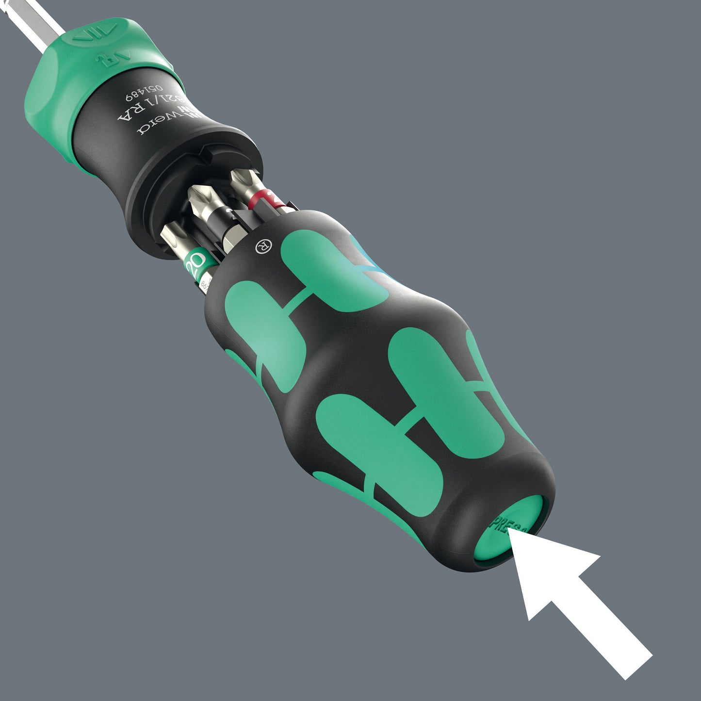 Wera kraftform kompakt 28 ra met etui, 6‑delig bitset (zwart groen)