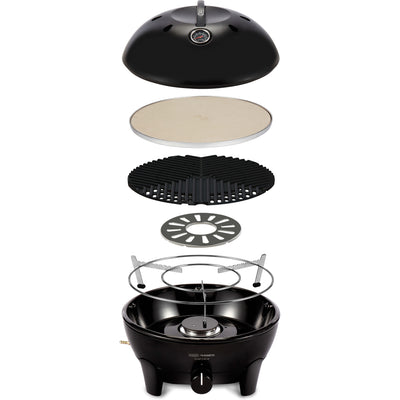 Cadac glamp chef 40 gasbarbecue (zwart, ø 40cm)