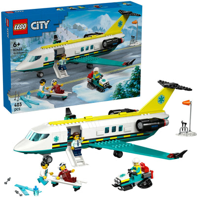 Lego ® city ambulancevliegtuig, speelgoedvliegtuig - 60465