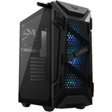 Asus tuf gaming gt301 midi tower behuizing (zwart | 2x usb-a | rgb | tempered glass) - afbeelding 1
