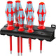 Wera 3165 i 6 schroevendraaierset, roestvrij staal + rek (rood blauw, 6-delig)