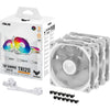 Asus tuf gaming tr120 argb reverse case fans (wit, 3 stuks, 120 x 120 x 28 mm)