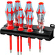 Wera 3160 i 7 schroevendraaierset kraftform plus, roestvrij staal + rek (rood blauw, 7-delig)