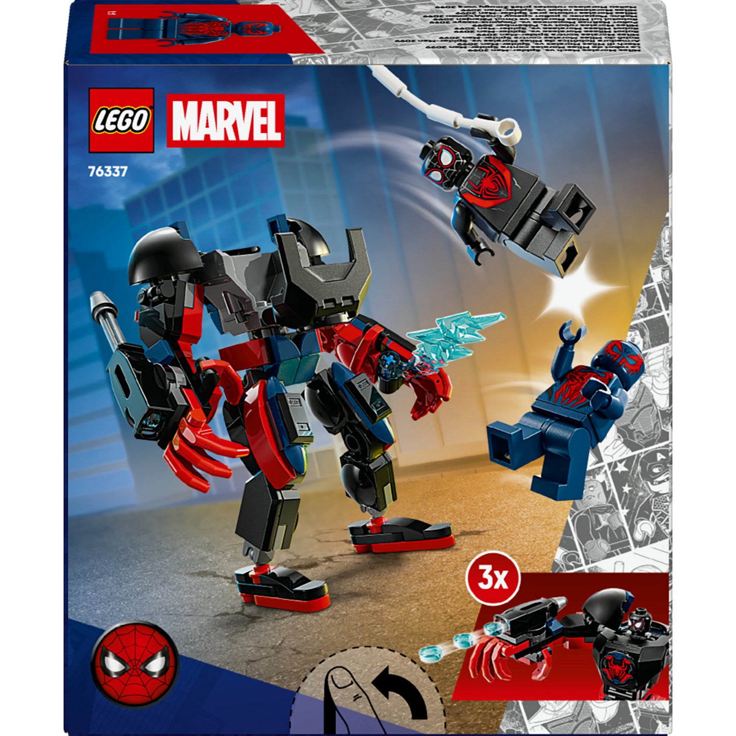 Lego marvel super heroes - miles morales mecha vs. spider-man 2099 constructiespeelgoed (76337)