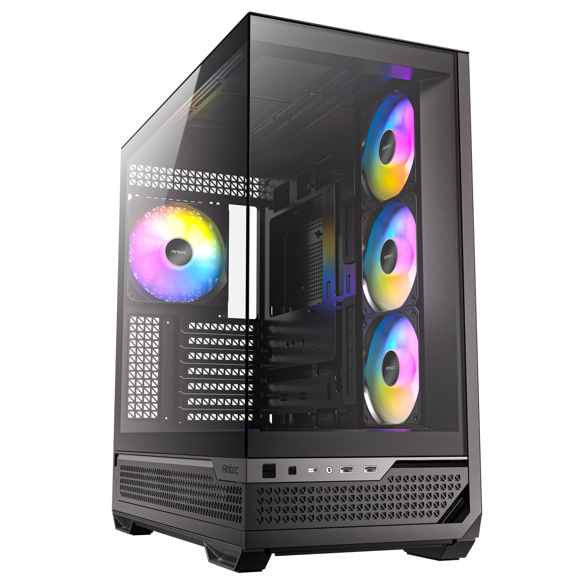 Antec c7 argb midi tower behuizing (zwart | 2x usb-a | 1x usb-c | tempered glass)