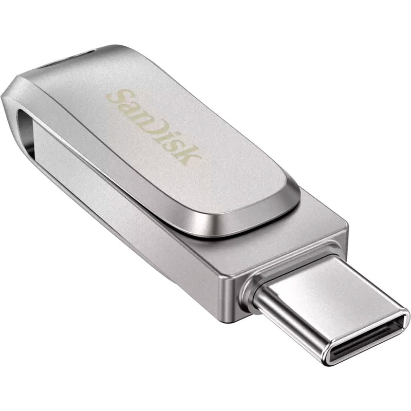 Sandisk ultra dual drive luxe 256 gb usb-stick (zilver, usb-a 3.2 gen 1, usb-c 3.2 gen 1)