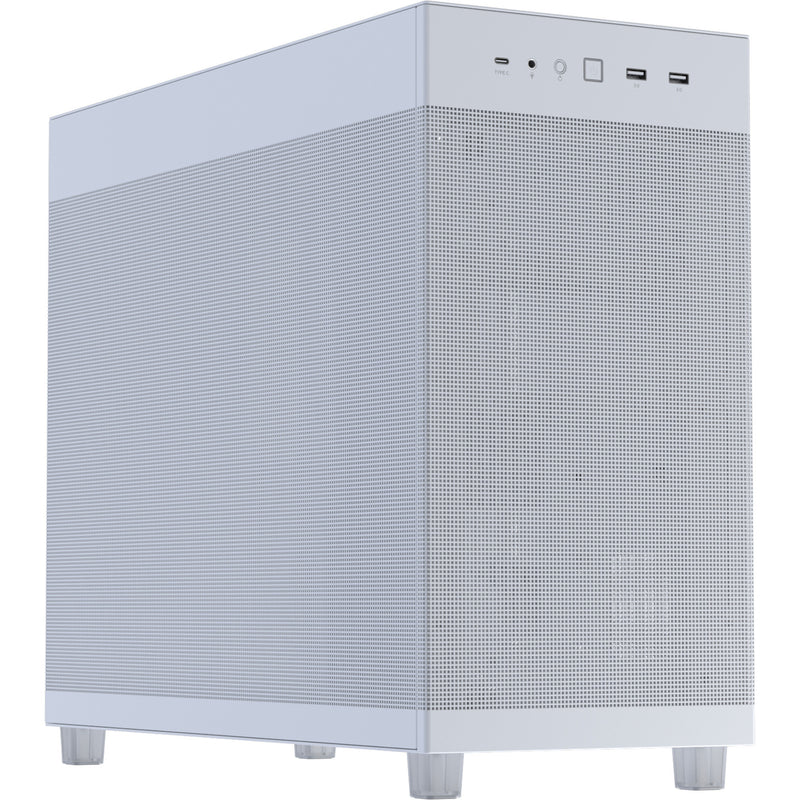 Asus prime ap303 - mesh panel midi tower behuizing (wit | 2x usb-a | 1x usb-c)