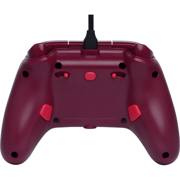 Powera advantage controller met kabel voor de xbox series x|s - rood vuur (rood, xbox series x|s, xbox one, pc)