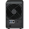 Synology diskstation ds223 nas (zwart, 1x 1gbe lan, 3x usb 3.2 gen 1)