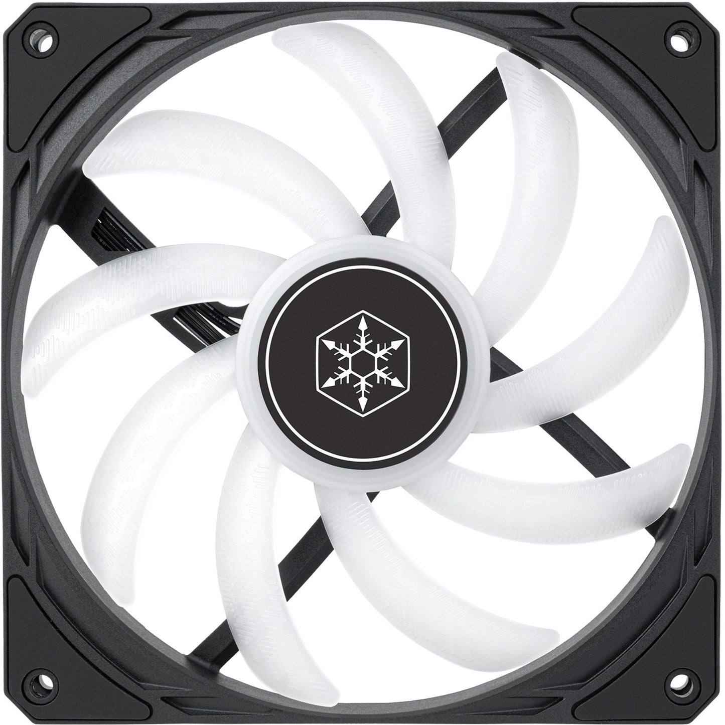 Silverstone air slimmer 140 argb case fan (zwart, 140 x 15 x 140 mm, pwm)