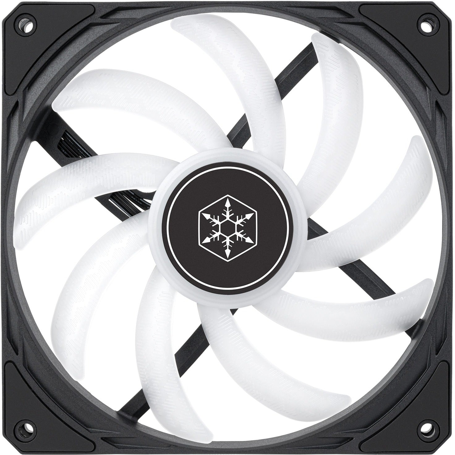 Silverstone air slimmer 140 argb case fan (zwart, 140 x 15 x 140 mm, pwm)