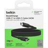 Belkin boostcharge usb-c > usb-c kabel (zwart, 1 meter, 240 w)