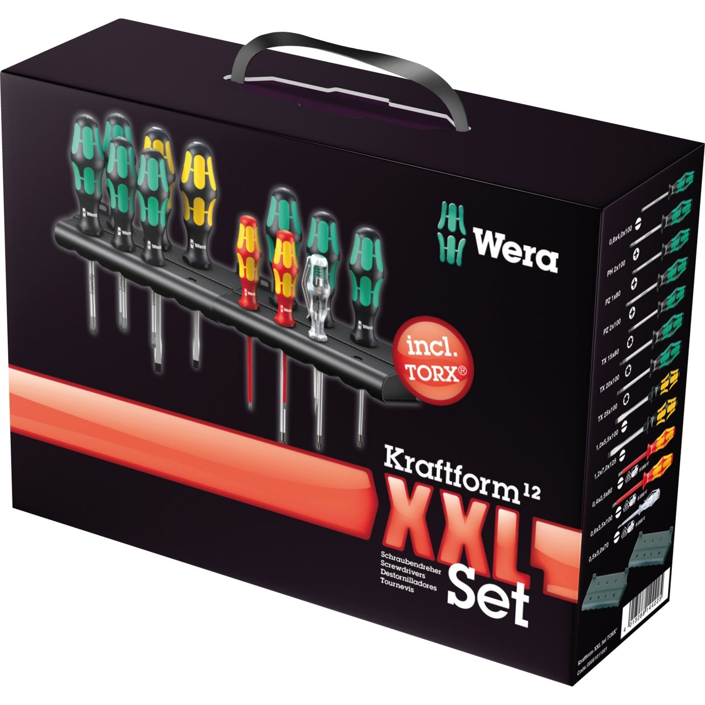 Wera schroevendraaierset kraftform xxl 2 (allround schroevendraaierset)