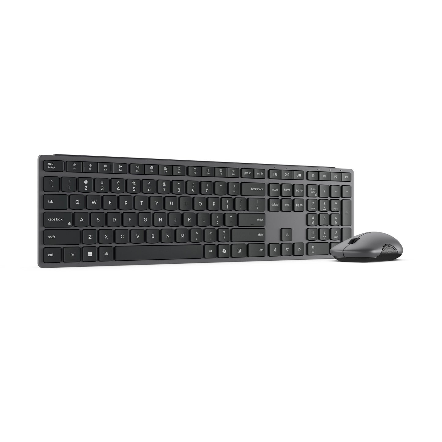 Lenovo 700 modern multi-device wireless combo desktopset (grijs, us lay-out (qwerty), 100%, 4000 dpi, 2.4 ghz, bt 5.3, usb-a)