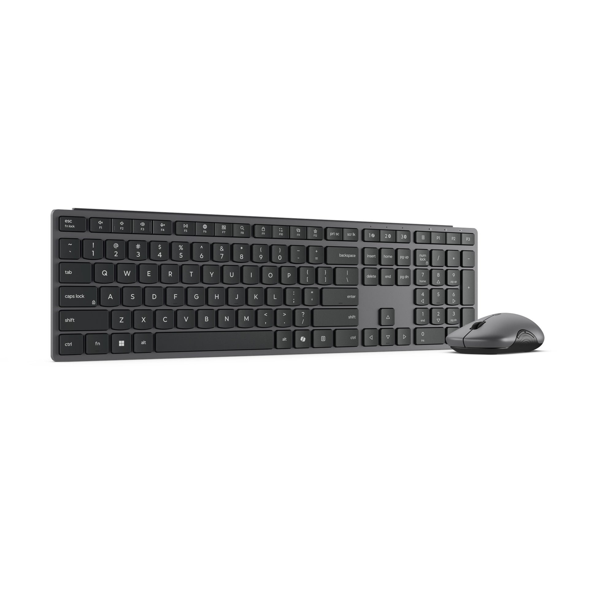Lenovo 700 modern multi-device wireless combo desktopset (grijs, us lay-out (qwerty), 100%, 4000 dpi, 2.4 ghz, bt 5.3, usb-a)