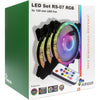 Inter-tech argus rs-07 rgb set120x120x25 case fans (zwart, 3 stuks, 120 x 120 x 25 mm, pwm)