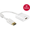 Delock displayport > hdmi adapter (wit, 0,2 meter, 4k)