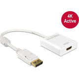 Delock displayport > hdmi adapter (wit, 0,2 meter, 4k) - afbeelding 1