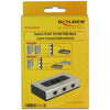 Delock switch rj45 10 100 1000 mbps 2 port (grijs zwart)