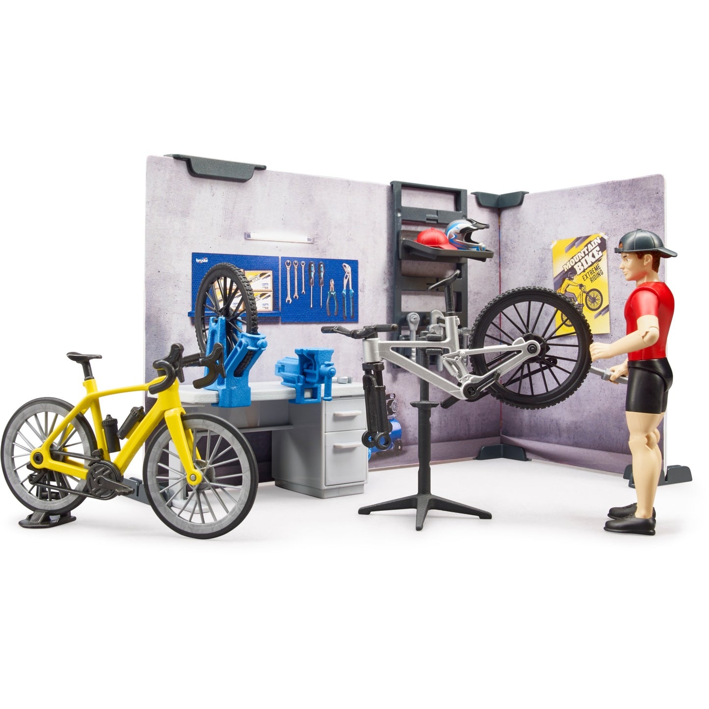 Bruder bworld fietsenwinkel speelfiguur (63120)