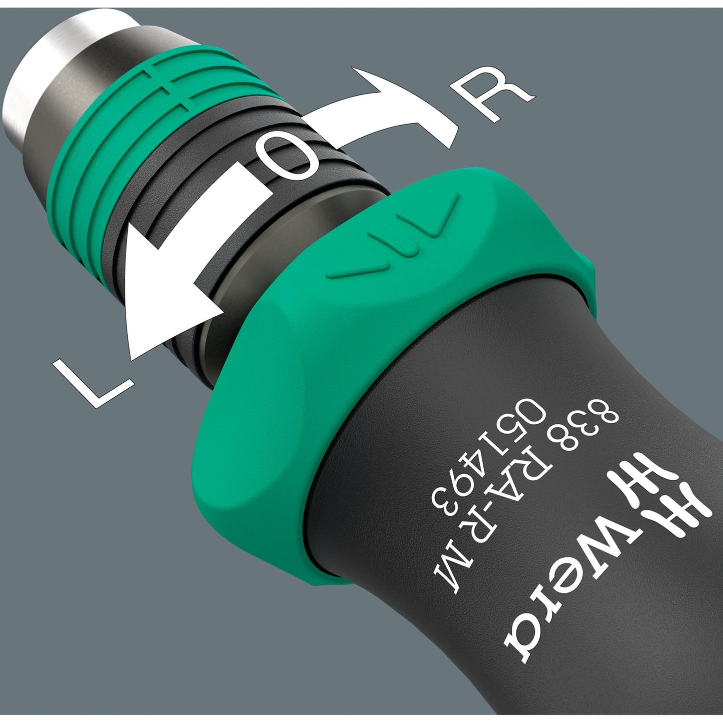 Wera kraftform kompakt 838 ra-r m set 1 bitset (zwart groen, 15‑delig)