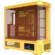 Thermaltake view 600 tg butter caramel big tower behuizing (geel | 2x usb-a | 1x usb-c | tempered glass) - afbeelding 1