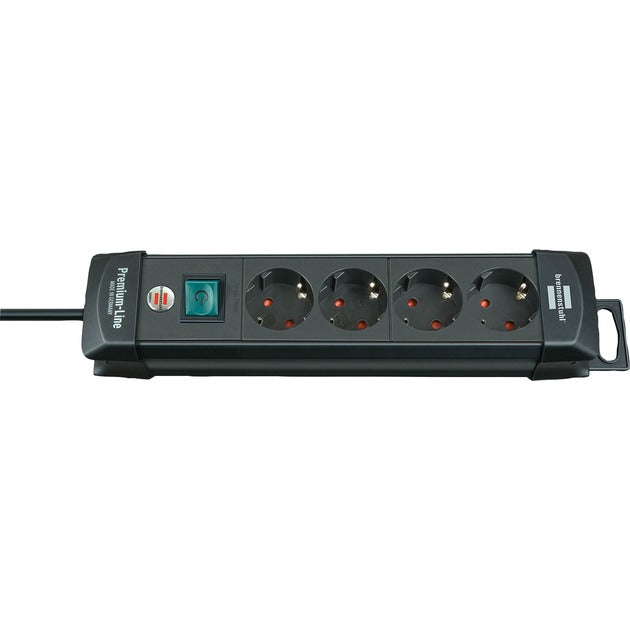 Brennenstuhl premium-line stekkerdoos 4-voudig zwart 1,8m h05vv-f 3g1,5