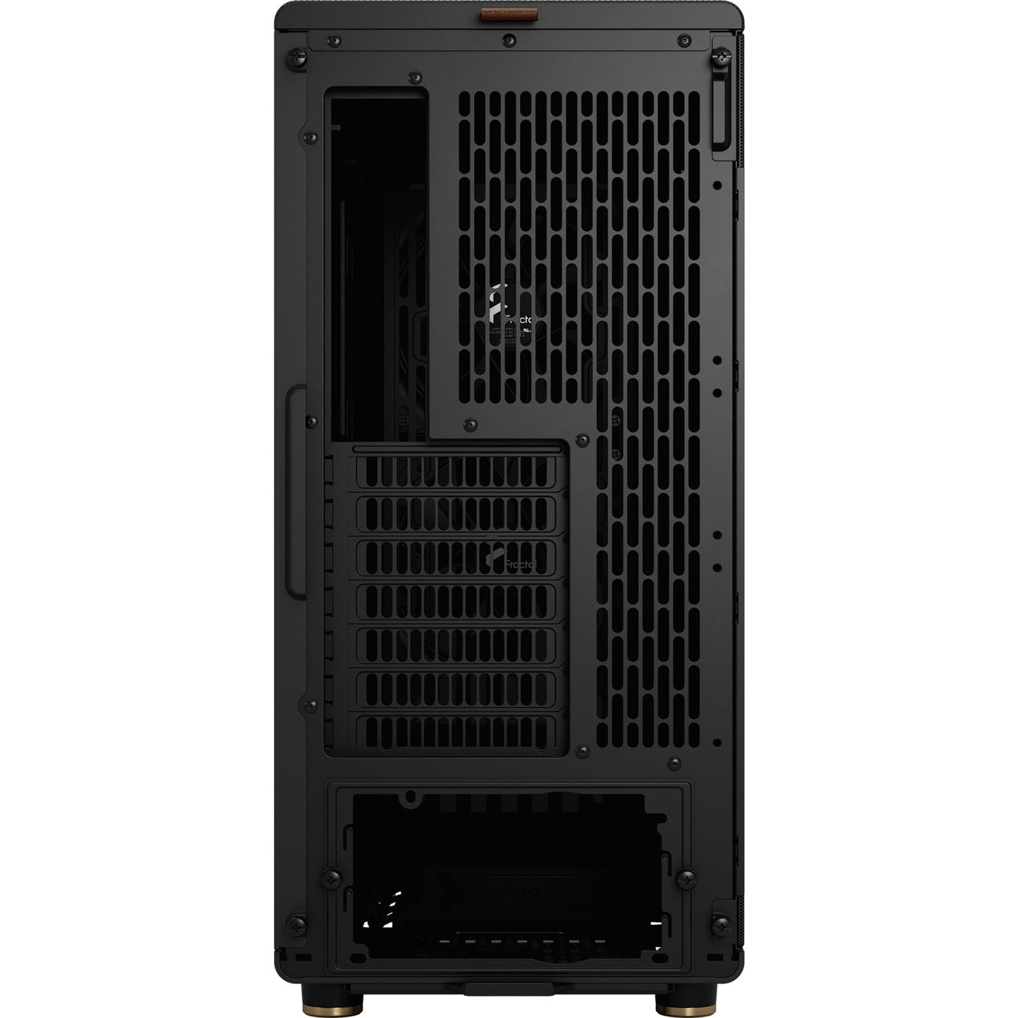 Fractal design north midi tower behuizing (zwart houtkleur | 2x usb-a | 1x usb-c)
