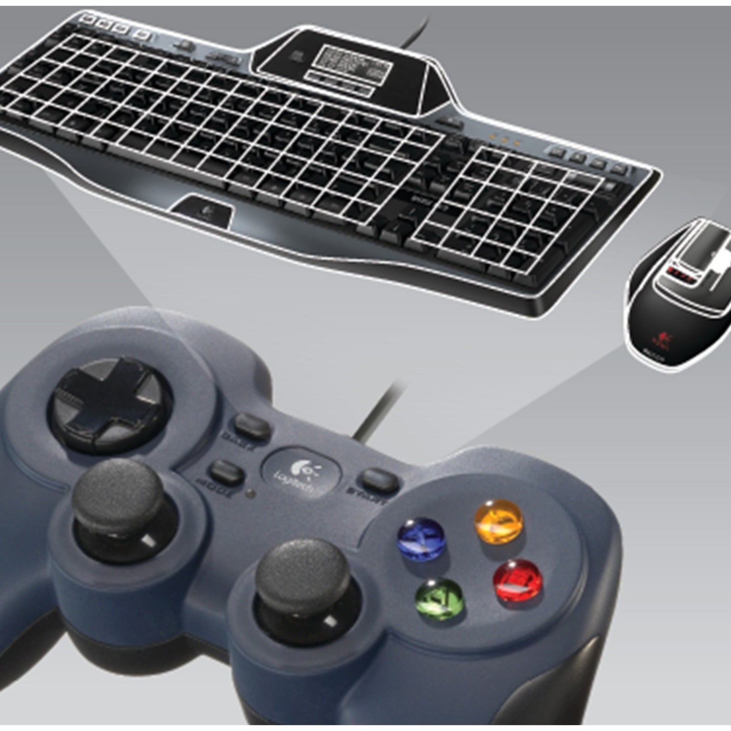 Logitech gamepad f310 (donkerblauw zwart)