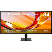 Lg ultrawide 34u601b-b 34 curved monitor (zwart, hdmi, displayport, amd freesync, 120 hz) - afbeelding 1