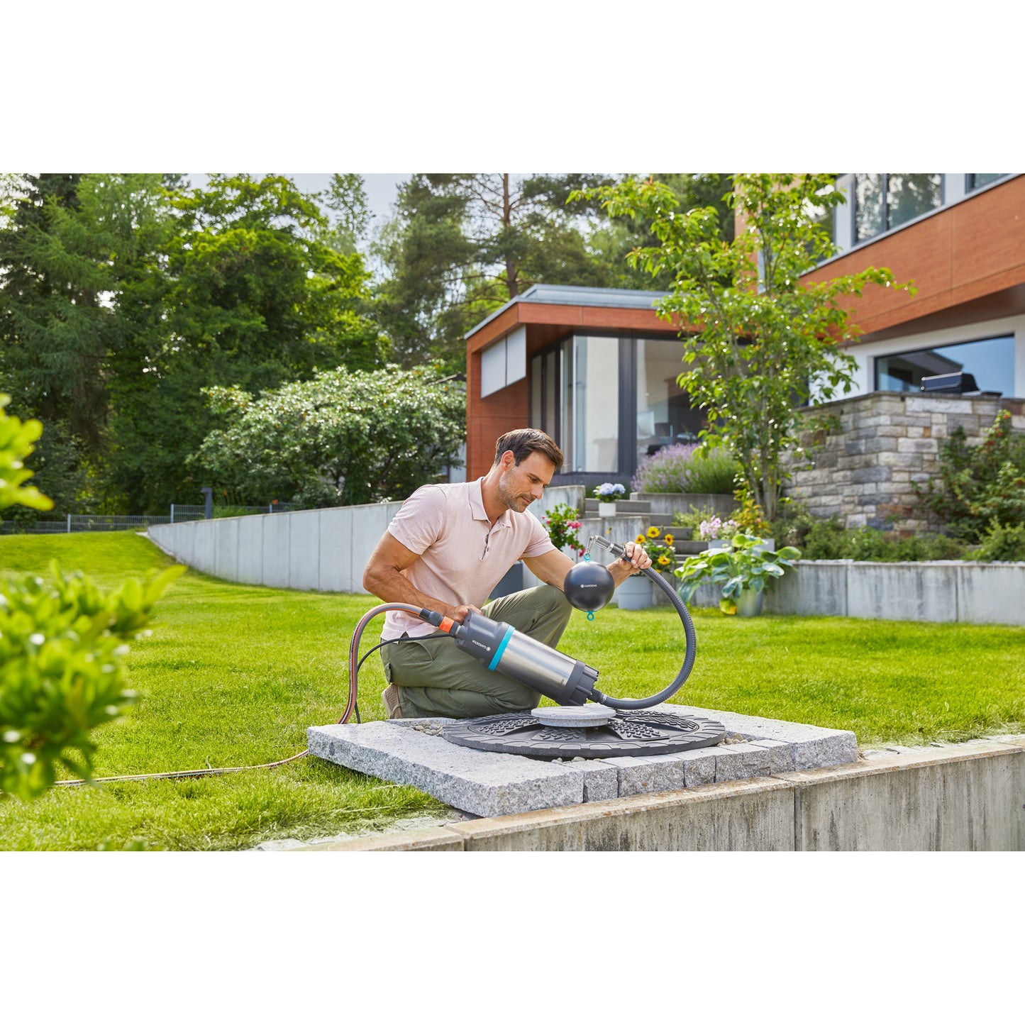 Gardena zuigfilterset met terugslagklep (grijs zilver)
