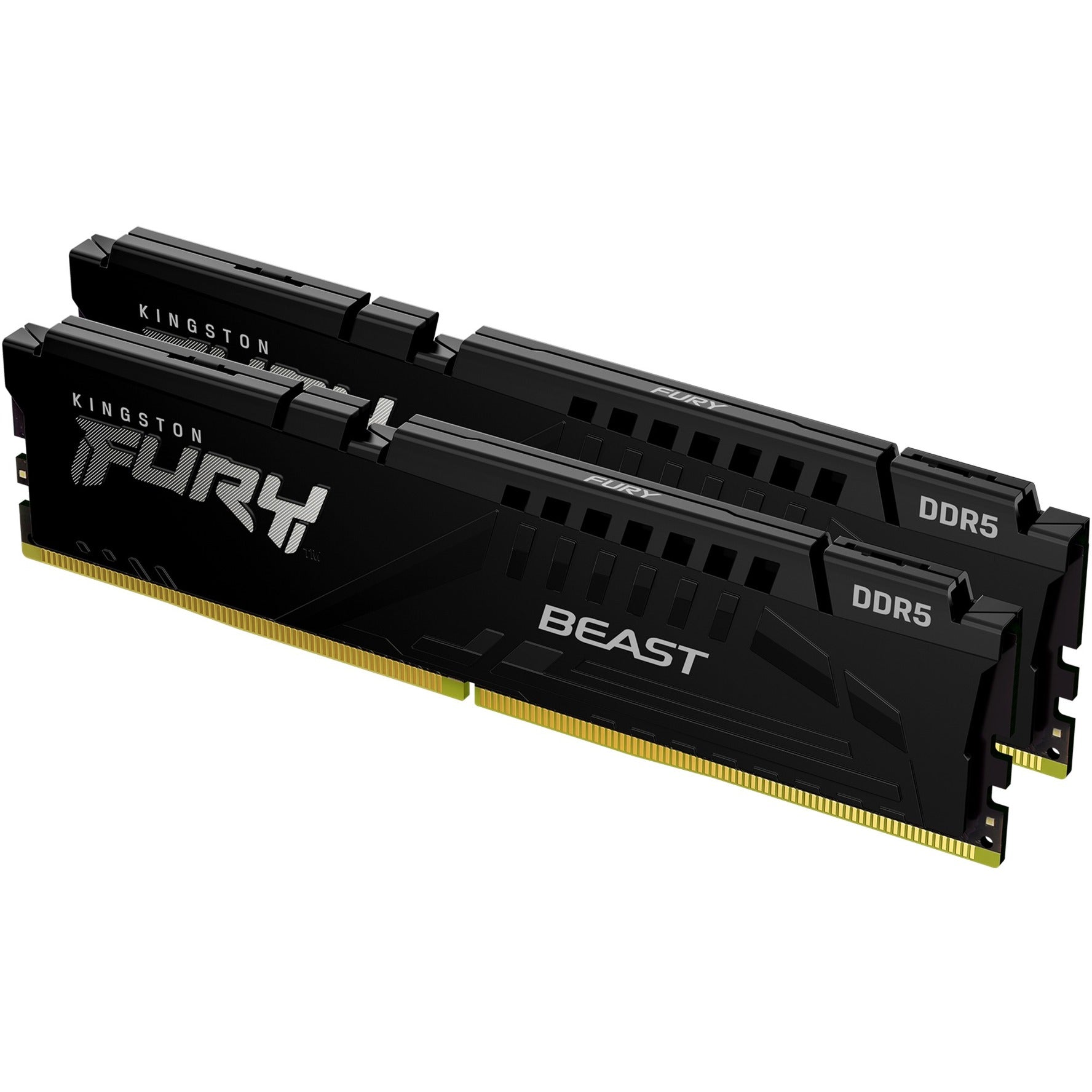 Kingston fury beast 16 gb ddr5-5200 (2x 8 gb) werkgeheugen (zwart, kf552c40bbk2-16, xmp 3.0)
