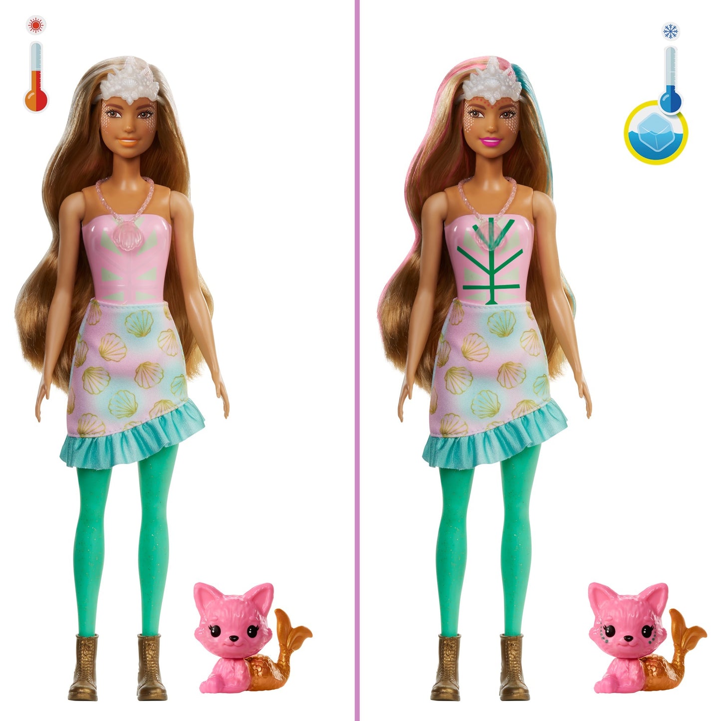 Barbie color reveal - fantasy fashion zeemeermin pop