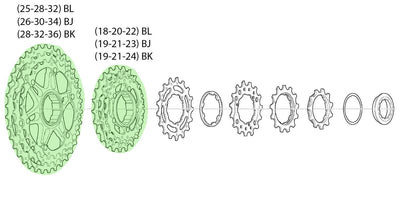Shimano sprocket unit for cs-m771-10