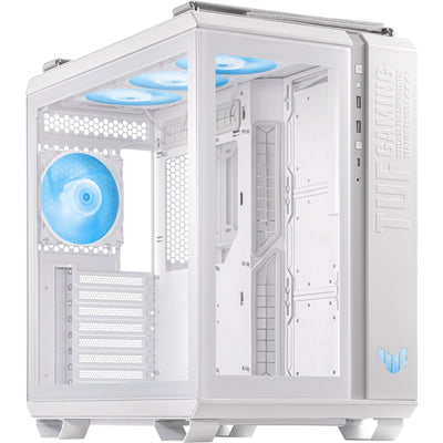 Asus tuf gaming gt502 plus midi tower behuizing (wit | 2x usb-a | 1x usb-c | tempered glass)