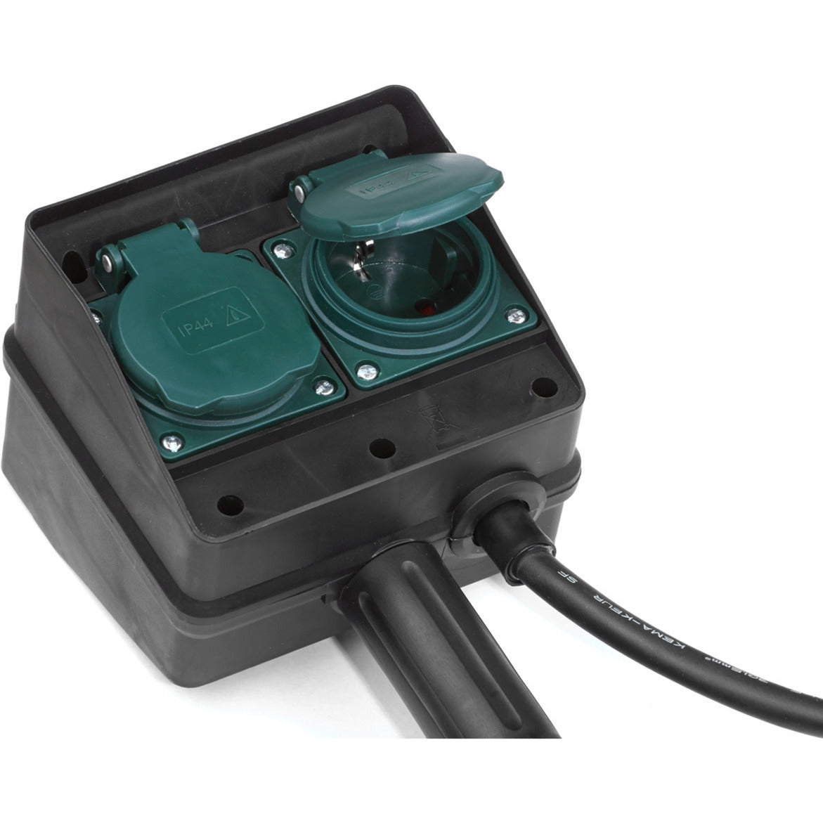 Brennenstuhl tuincontactdoos met aardspies 1154450 stekkerdoos (zwart, 10 meter, ip44)