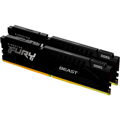 Kingston fury beast 64 gb ddr5-6000 (2x 32 gb) werkgeheugen (zwart, kf560c30bbek2-64, xmp 3.0, expo 1.1)