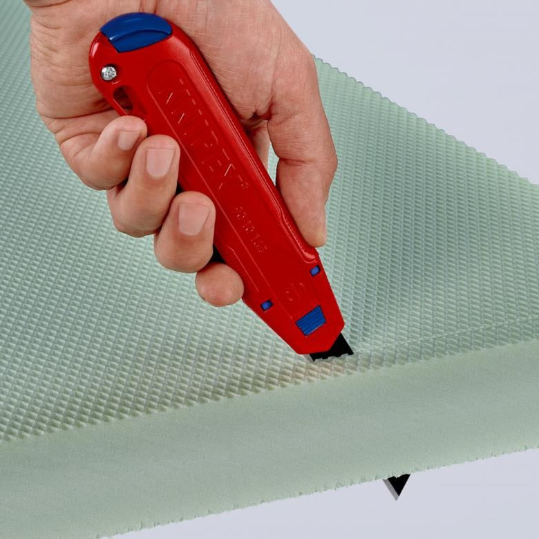 Knipex cutix universele mes stanleymes (rood blauw, incl. 2 mesbladen)