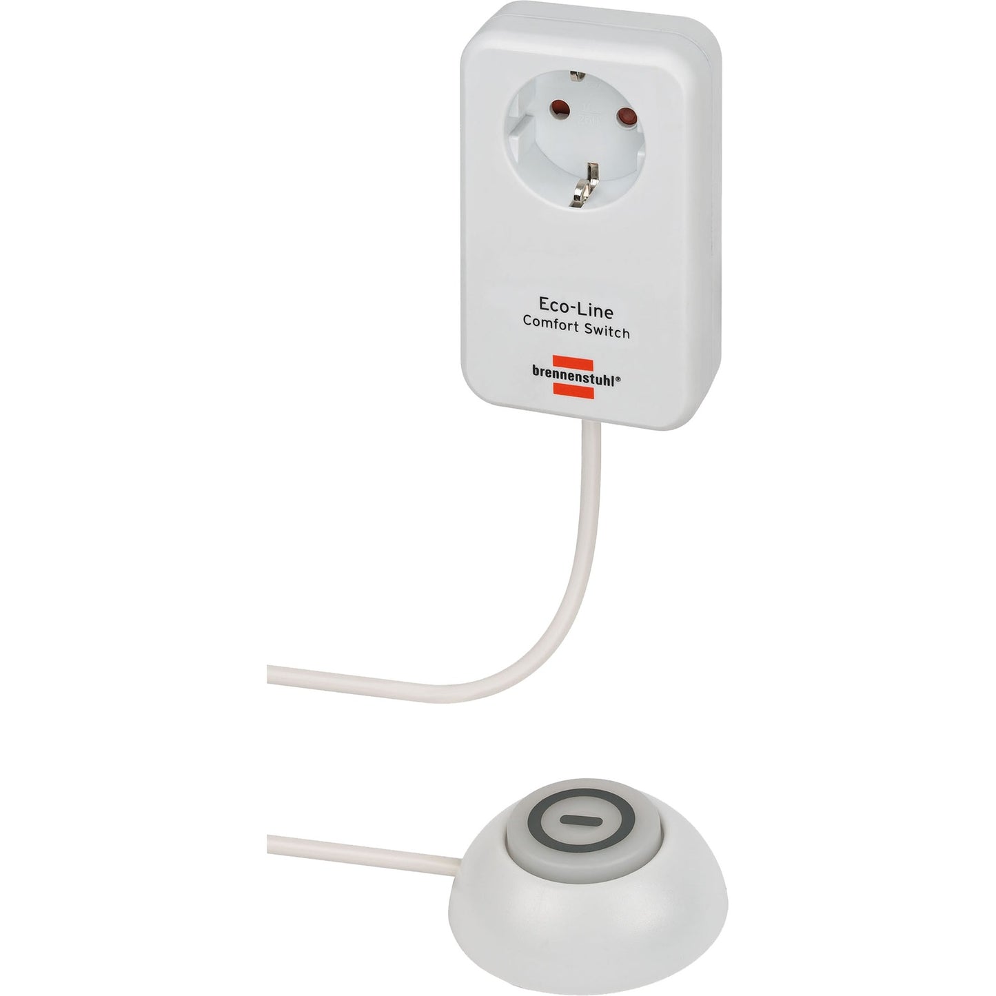 Brennenstuhl eco-line comfort switch adapter stekkerdoos (wit)