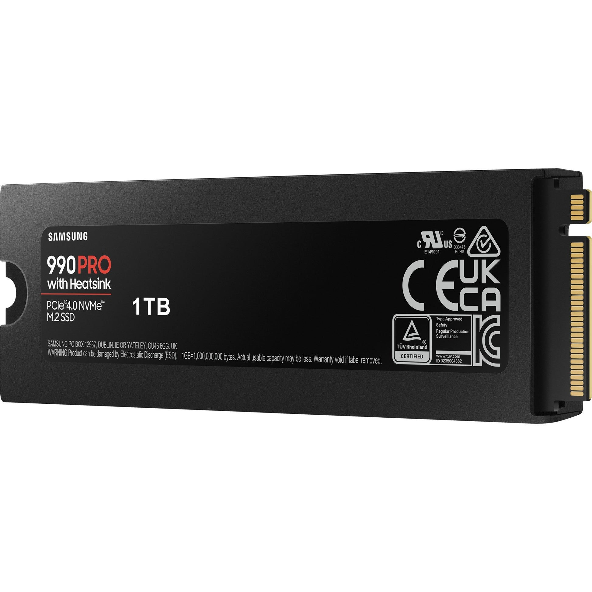 Samsung 990 pro heatsink 1 tb ssd (pcie 4.0 x4, nvme 2, m.2 2280, rgb leds)