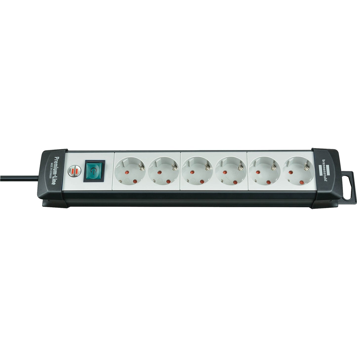 Brennenstuhl premium-line stekkerdoos 6-voudig zwart lichtgrijs 5m h05vv-f 3g1,5